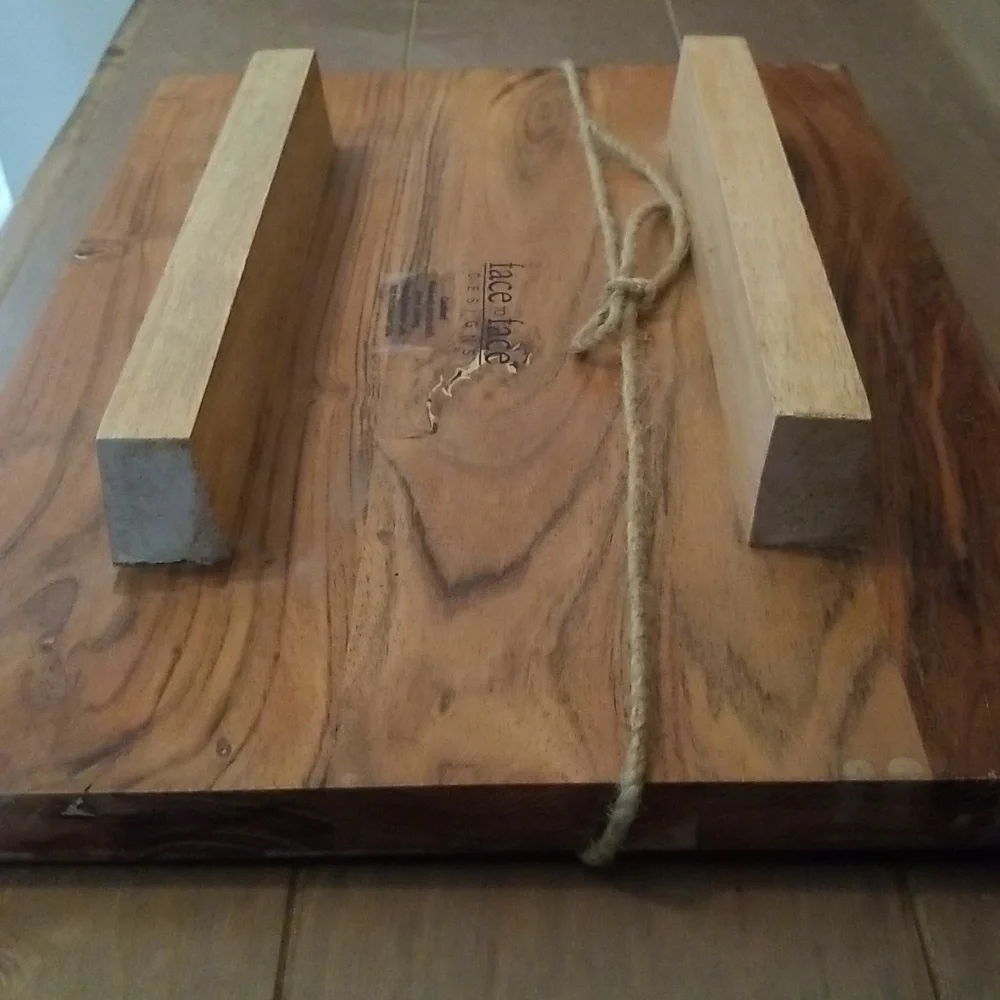 Table for Two Wooden Charcuterie Board By Santa Barbara Design Studio